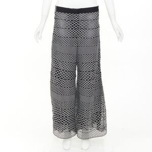 Chanel Geometric Crochet Wide Pants